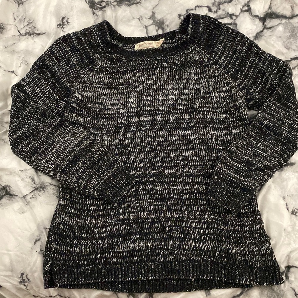 Faded Glory black and silver knitted sweater